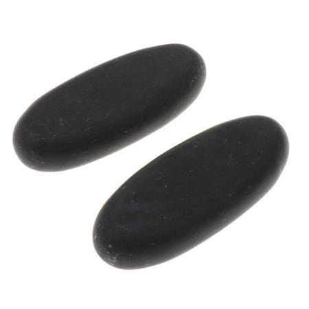 2 Pcs Basalt Hot Stones - Essential Massage Stones Set for professional or , relaxing - 2 Sizes to Choose 8x3.2x1.5cm