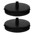 thumbnail image 1 of Black Ceiling Mounted Plate for Home 2pcs Durable Smooth Surface Easy to Install Round Base, 1 of 6