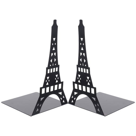 Set of 2 Base Decorative Iron Bookshelf Bookends for Office Storage