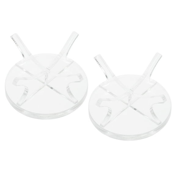 2 Pcs Baseball Display Stand Golfs Showing Rack Tennis Softball Case Transparent