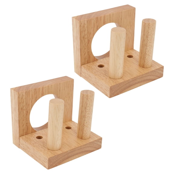 unbranded 2pcs Baseball Bat Wall Mount Bat holder Solid Wood Baseball Bat Display Wall Mount Baseball Display Holder Space Saving Baseball Bat and Ball Holder