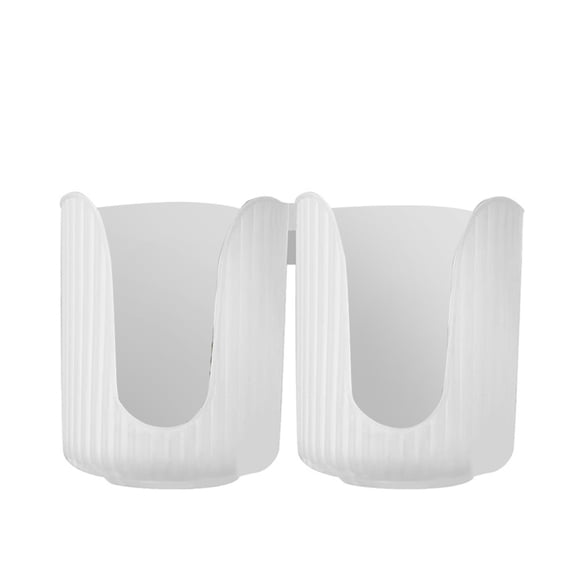 2 Pcs Bathroom Cup Dispenser,Small Disposable Paper Cup Holder,Compact Mouthwash Cups Holder Plastic Mouthwash Cup Storage Rack Dispenser for Bathroom Vanity Countertop