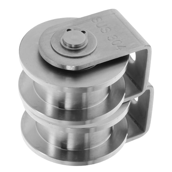 2 Pcs Bathroom Door Hanging Pulley Heavy Duty System Gym Fitness Silver