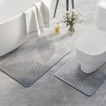 thumbnail image 1 of Feledorashia 2 Pcs Bathroom Rugs, Soft Comfortable Bath Mat Set Toilet Mats - Absorbent Thickened, Non Slip Rubber Back Shower Rug, Machine Washable, Bathroom Floor Decor Toilet Door Mat, 1 of 8