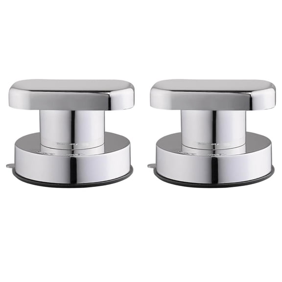 2 Pcs Bathroom Shower Glass Door Suction Cup Knobs Handle Wall Mounted