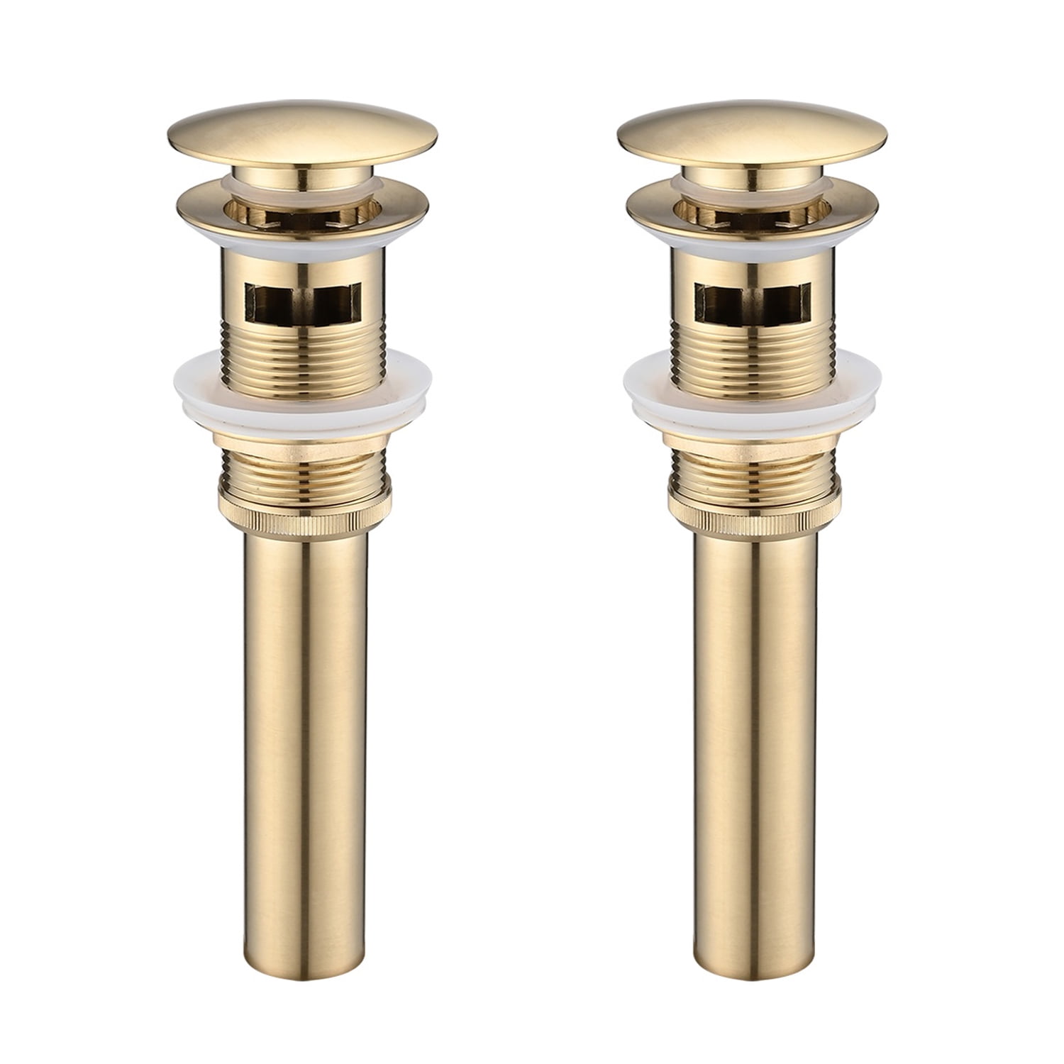 2 Pcs Bathroom Sink Drain with Overflow, Vessel Sink Lavatory Vanity Pop Up Drain Stopper, 304 Stainless Steel