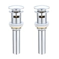 thumbnail image 1 of 2 Pcs Bathroom Sink Drain with Overflow, Vessel Sink Lavatory Vanity Pop Up Drain Stopper, 304 Stainless Steel, 1 of 6