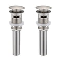 thumbnail image 1 of 2 Pcs Bathroom Sink Drain with Overflow, Vessel Sink Lavatory Vanity Pop Up Drain Stopper, 304 Stainless Steel, 1 of 6