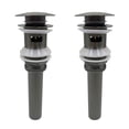thumbnail image 1 of 2 Pcs Bathroom Sink Drain with Overflow, Vessel Sink Lavatory Vanity Pop Up Drain Stopper, 304 Stainless Steel, 1 of 9