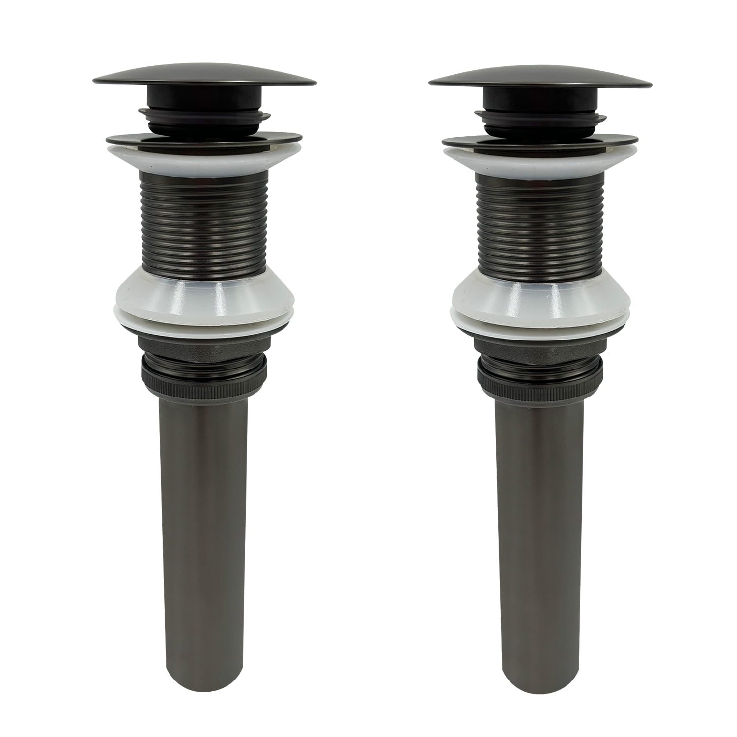 2 Pcs Bathroom Sink Drain without Overflow, Vessel Sink Lavatory Vanity Pop Up Drain Stopper, 304 Stainless Steel