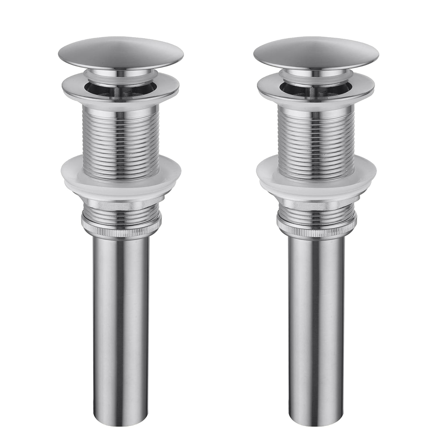 2 Pcs Bathroom Sink Drain without Overflow, Vessel Sink Lavatory Vanity Pop Up Drain Stopper, 304 Stainless Steel