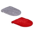 thumbnail image 1 of 2 Pcs Bathroom Toilet Lid Seat Cover, Elastic Edges Cotton Soft Universal Fit for Standard Round Elongated Bathroom Bowl Lids, Washable, 19.68x18.11 Inch, 1 of 9