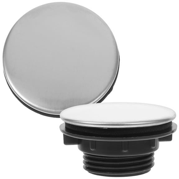 Homoyoyo 2-Pack Stainless Steel Sink Hole Covers with ABS Material, Universal Fit for Kitchen, Easy Installation and