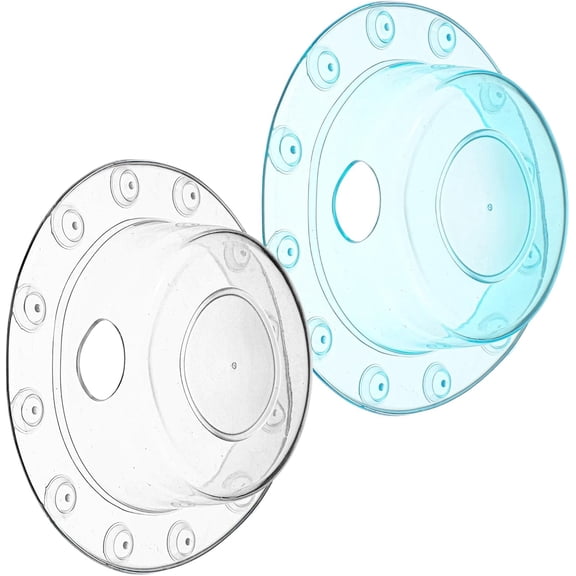 2 Pcs Bathtub Overflow Drain Cover Bathtub Stoppers 6.1 Inch Transparent & Green PVC Tub Overflow Drain Cover Plug for Deep Water Bath, Universal Fit for Tub Drains Hole