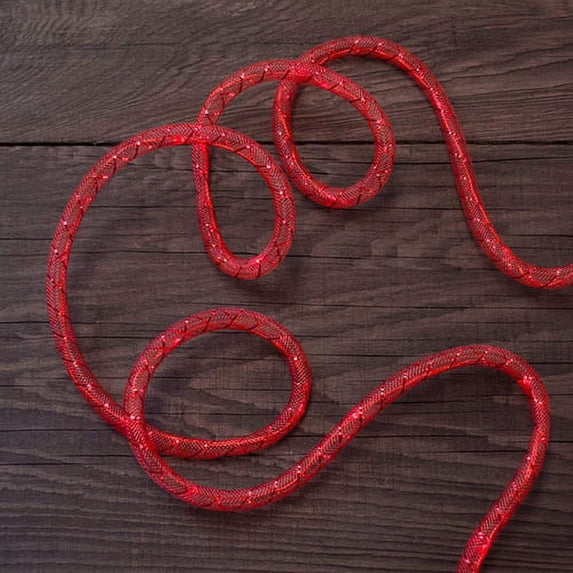 2 Pcs Battery Operated String Lights Rope Lights Mesh Tube LED Fairy Lights 15 ft Timer Battery Red