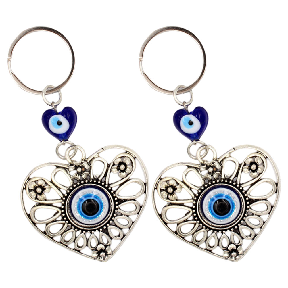 2 Pcs Beads Creative Key Ring Chain Bag Pendant Multi-purpose Keychain ...