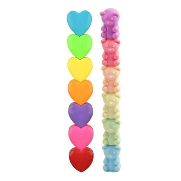 2 Pcs Bear Shape Highlighter Pen Star Highlighter Splicing Highlighter Markers Bible Marker Pen Office Supplies