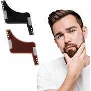 2 Pcs Beard Shaper - Lineup & Styling Tool for Men - Facial Hair Shaping Template
