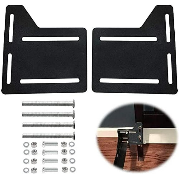 2 Pcs Bed Frame Brackets Adapter for Headboard Extra, Heavy Duty Bed Modification Plate, Headboard Attachment Bracket with Hardware$$Home Decor, Kitchen, & Other