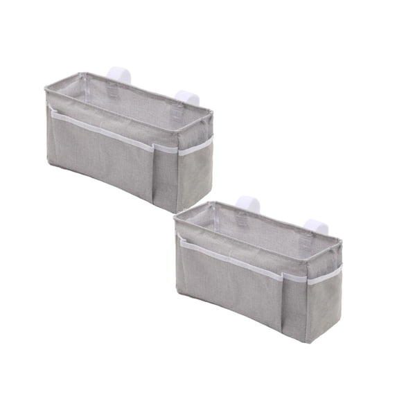 2 Pcs Bedside Organizer Bag, Bedside Caddy Hanging Storage Bag, Table cabinet Bed Storage for Dorm Room Hospital Bed Rails