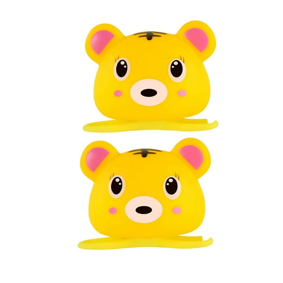 2 Pcs Bell Simulation Tiger Pattern Bike Bell Adorable Bike Horn Accessory Handlebar Mounted Lamp with Button Battery for Boys Girls Outdoor