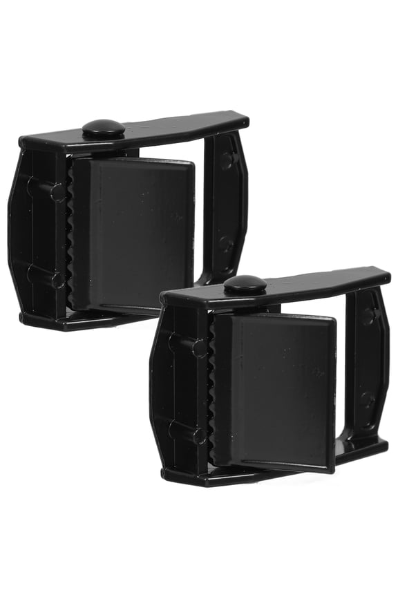 Zinc Alloy Metal Buckle Set with Locking Heavy Duty Black Webbing Straps, Fastener, 2 Pieces