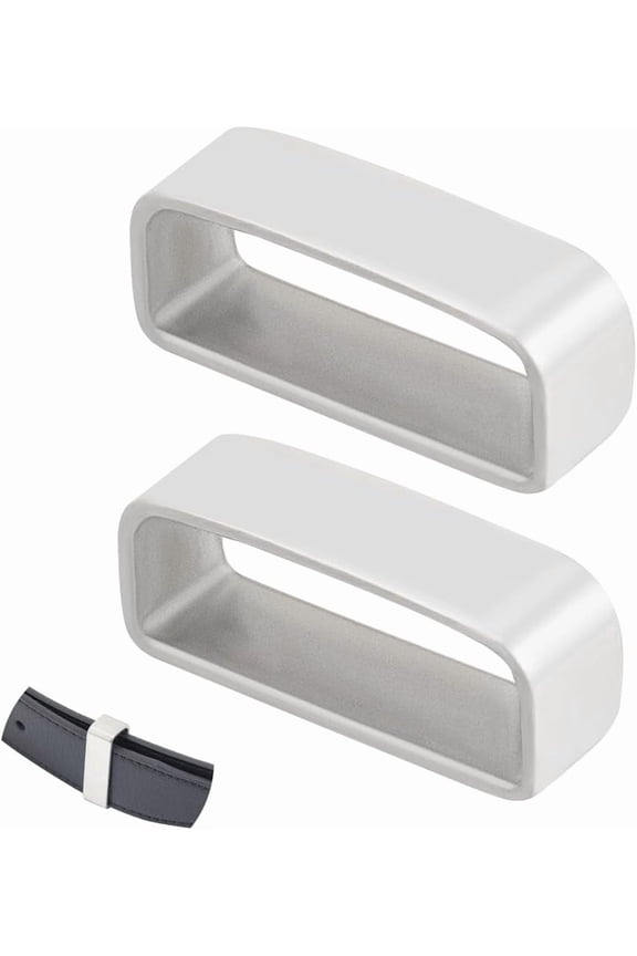 2 Pcs Belt Loop Keepers Inner 1/21-1/2 Inch Metal Waist Belt Buckle Bag Belt Strap Loop Ring Hardware Men's Belt Buckle for DIY Handbag Purse Luggage Belt