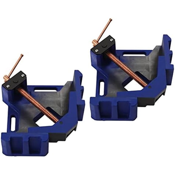 2 Pcs Bench Vises, 4" Jaw Welder Welding Molding Angle Corner Clamp Bench Vise Heavy Duty 90 Degree Holder Welding Clamp for Construction, Woodworking, Mechanical Maintenance$$Tools & Hardware Other