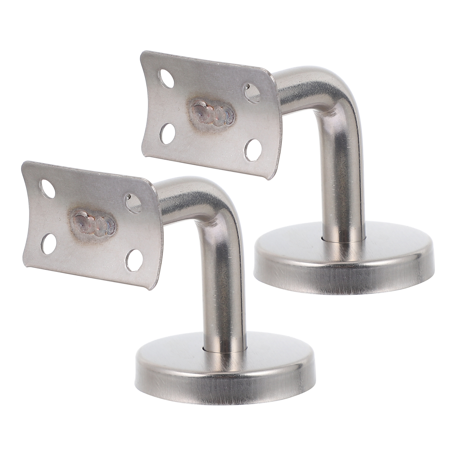 2 Pcs Bend Bracket Banister Support Rail Stair Railing Brackets Handrail Holder