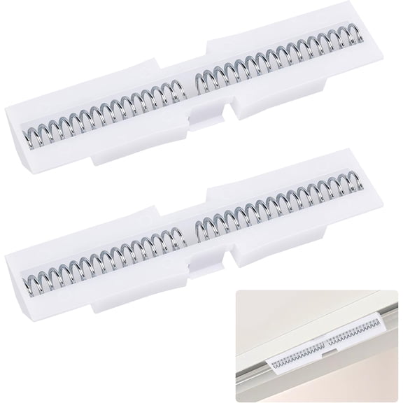 2 Pcs Bi-Fold Door Slide Guide,ABS Bifold Door Spring Slide Rail,White Bifold Closet Door Slide Guide for Top Mount Protect Doors Track