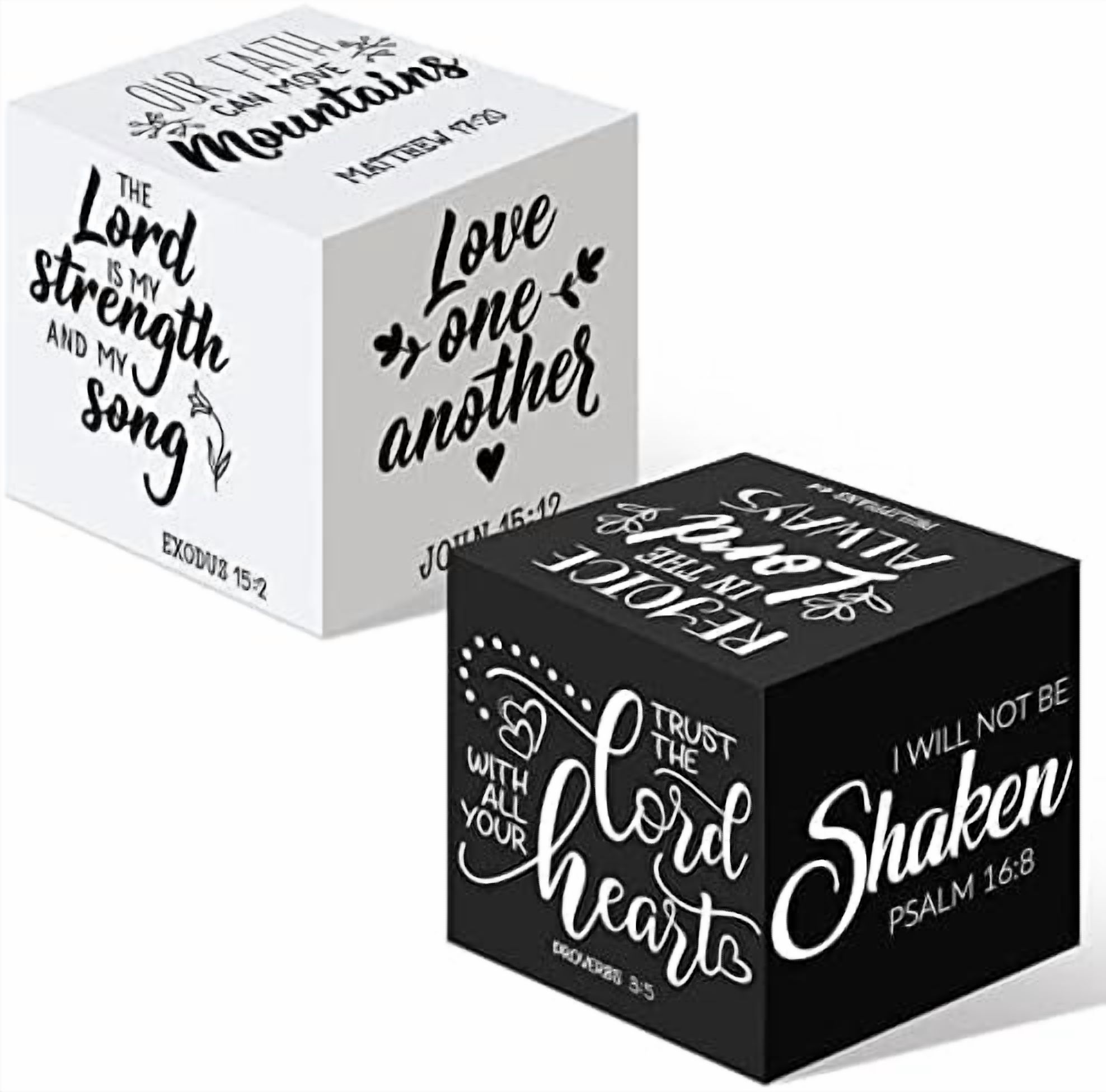 Scripture Blocks 2 Pcs Bible Verse Mini Wood Signs Christian Decor Be Still and Know ...