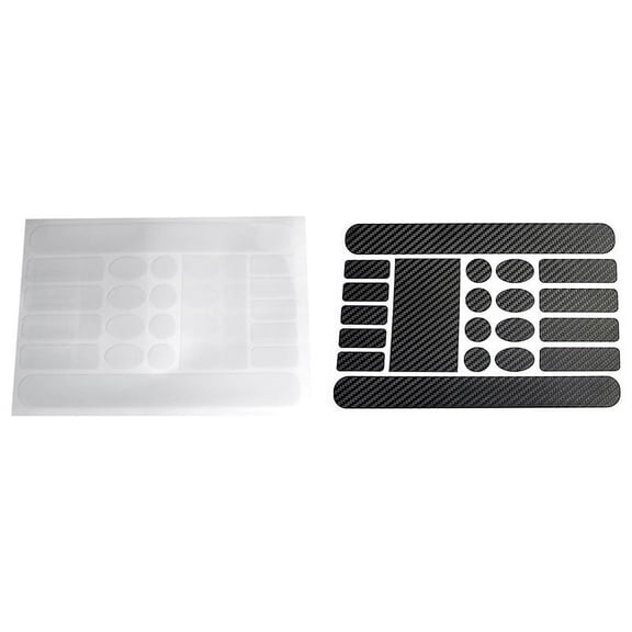 2 Pcs Bicycle Front Fork Frame Protector Bike Chain Stay Cycling Fork Wrap Guard Pad Transparent & Carbon Black