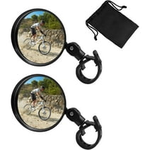 2 Pcs Bicycles Mirrors, 360 Degree Adjustable Rotatable Handlebar Mirror for Bicycle Road Bike