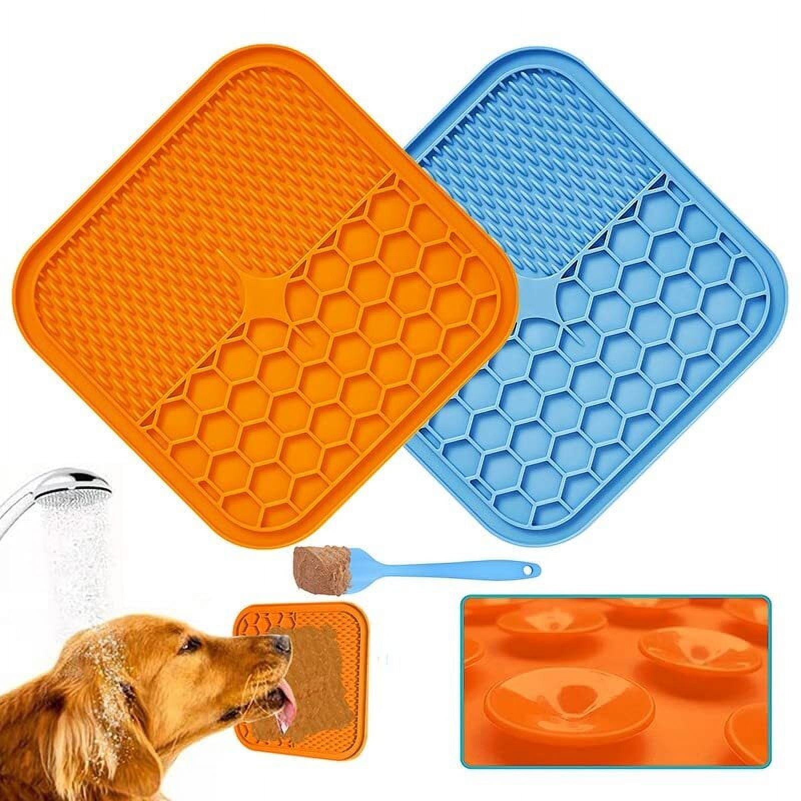 Licking Mat for Dogs and Cats,Connfiton [2 Pack] Slow Feeder for Dog,Dog  Boredom and Anxiety Reducer,Snuffle Mat for Dogs,Dog Puzzle Toys,Slow  Feeder