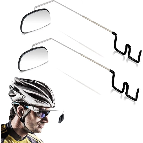 2 Pcs Bike Eyeglass Mirror 360 Degree Adjustable Bicycle Rear View Wide Angle