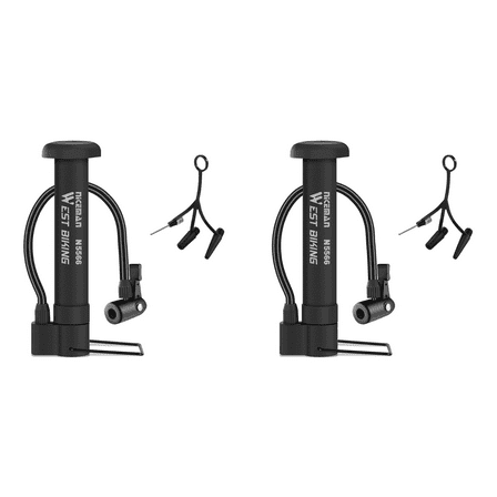 2 Pcs Bike Pump, Bicycle Pump for Electric Bike Tire Pump Mini Bike Air Pump Handheld Portable Bike Pump Universal Small High Pressure Ball Needle Accessories