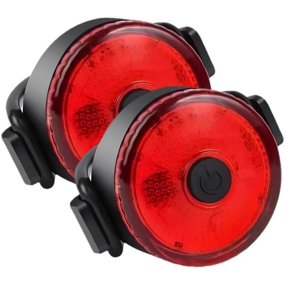 2 Pcs Bike Tail Lights, 1.6 in USB Rechargeable Rear Bike Light with 3 Modes, Super Bright LED Bicycle Tail Light for Night Riding, Waterproof Safety Warning Lamp for Helmets Backpacks Mountain Road