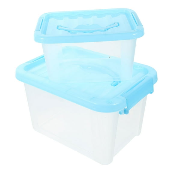 2 Pcs Bin Toy Storage Box Small Capacity Drop-resistant Container