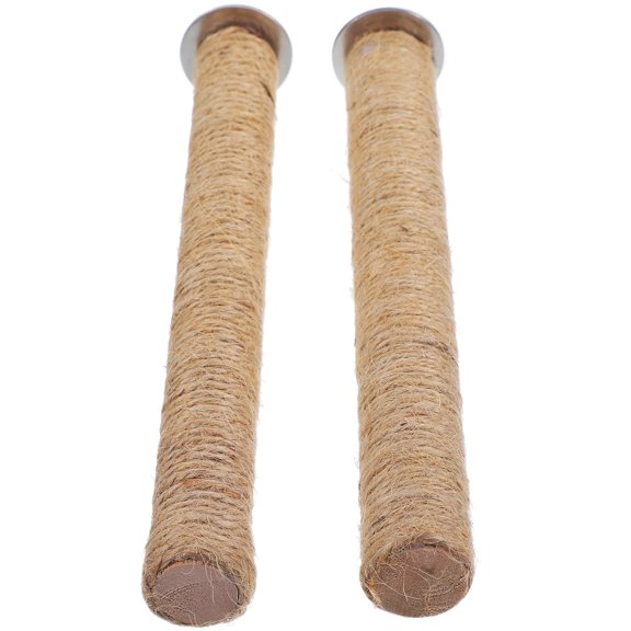 SKISUNO Light Brown Bird Perch Stand 2Pcs 7.9x0.9In Scratching Parrot Pole