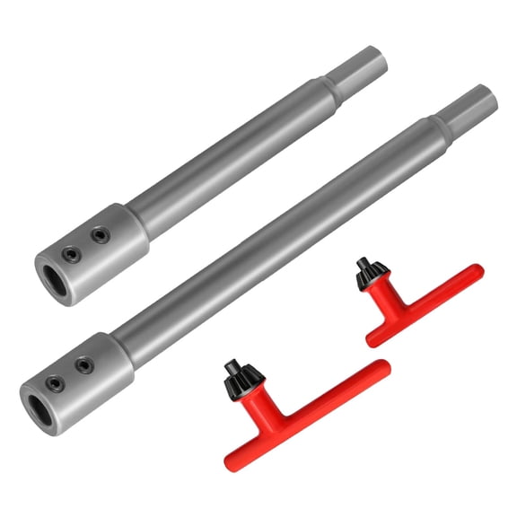 2 Pcs Bit Extension Set Forstner Extender Alloy Structure Non Slip Use for Cabinet Installers