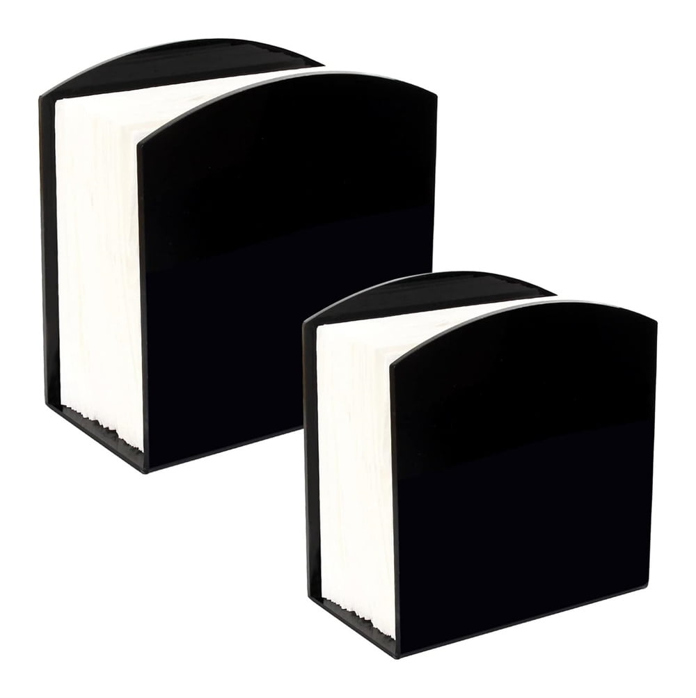 Black U-Shaped Acrylic Napkin Holder - Vertical Napkin Stand For Kitchen Table, Bar, Or Restaurant