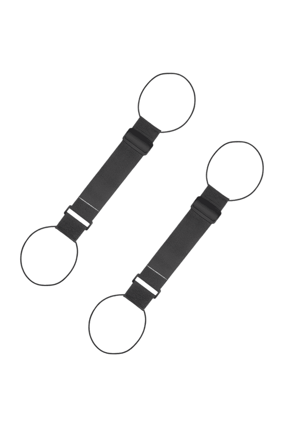 2 Pcs Black Adjustable Luggage Connector Straps, Elastic Suitcase Belts to Add a Bag, Backpack Fastening Travel Accessories, Sturdy Polyester, Elastic Rope 4.7 in / 12 cm