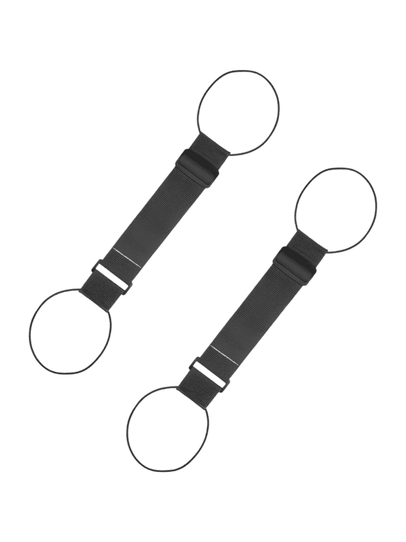 2 Pcs Black Adjustable Luggage Connector Straps, Elastic Suitcase Belts to Add a Bag, Backpack Fastening Travel Accessories, Sturdy Polyester, Elastic Rope 4.7 in / 12 cm