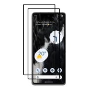 PAPAUTOP [2 Pcs] Black Anti-Scratch Easy Installation Tempered Glass Screen Protector for Google Pixel 7 2022