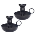 thumbnail image 1 of 2 Pcs Black Iron Candle Stick Holders for Wedding Party Tabletop Decor, Elegant Candlesticks for Home and Desktop Decoration, 1 of 6