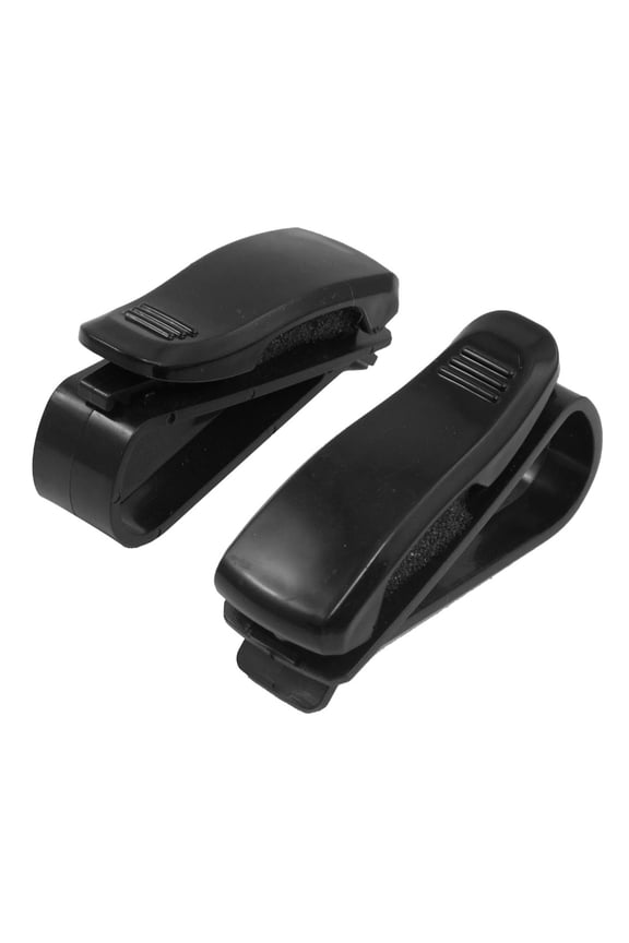 2 Pcs Black Plastic Sunglasses Eyeglasses Clip Rack Holder
