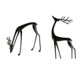 thumbnail image 1 of 2 Pcs Black Reindeer Christmas Decor Imitation Metal Reindeer Statues Black Finish European-Style Modern Reindeers Christmas Tabletop Decoration for Mantel Living Room Bedroom Home Decor (A+B), 1 of 5