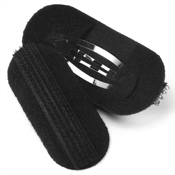 2 Pcs Black Sponge Hair Clip Volume Bumpit Padding Bun pwm25