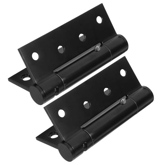 2 Pcs Black Spring Hinges Automatic Door Closer for Interior Doors, Standard Size, and Easy to Install