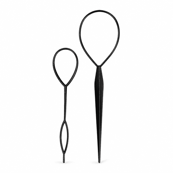 2 Pcs Black Topsy Tail Hair Braiding Tool French Braid Ponytail Maker
